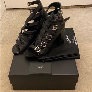 Yves Saint Laurent YSL 3 1/2 inch block heels